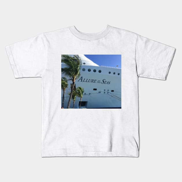 Cruising Allure of the Seas Kids T-Shirt by Coco Traveler 